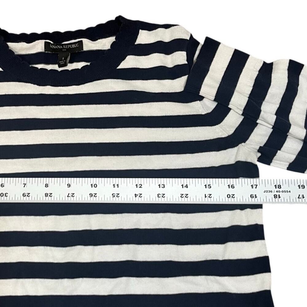 Banana Republic Long Sleeve Sweater Navy/White Small - Picture 5 of 6